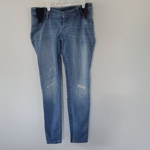Side panel maternity jeans